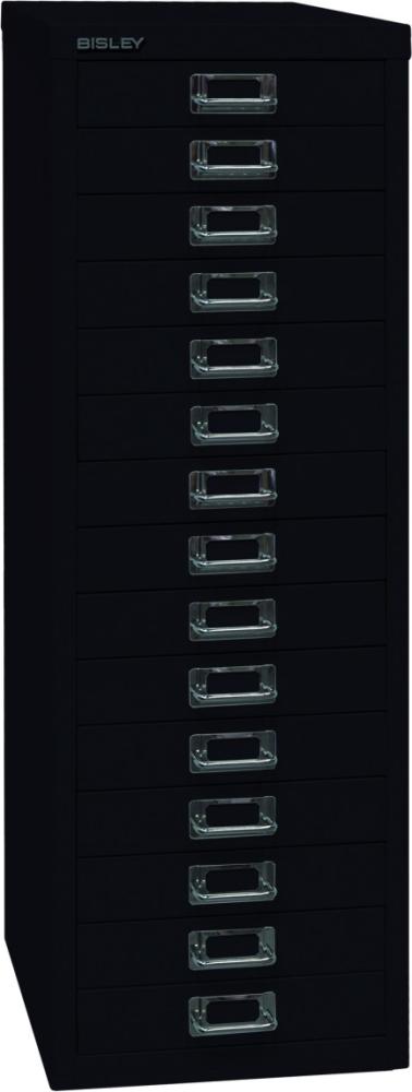 Bisley Schubladenschrank Basis A4 15 Schübe schwarz Bild 1