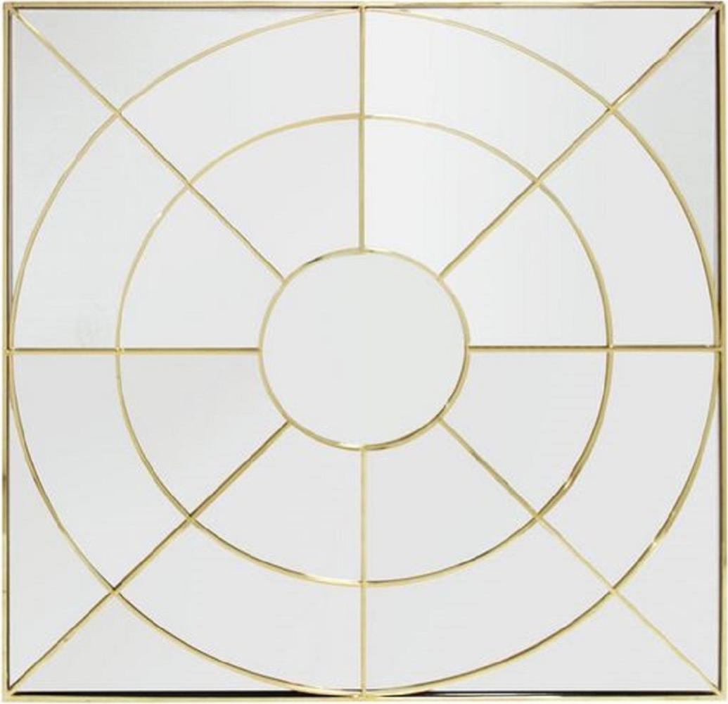 Casa Padrino Luxus Wandspiegel Gold 102 x H. 102 cm - Edelstahl Spiegel - Luxus Möbel Bild 1