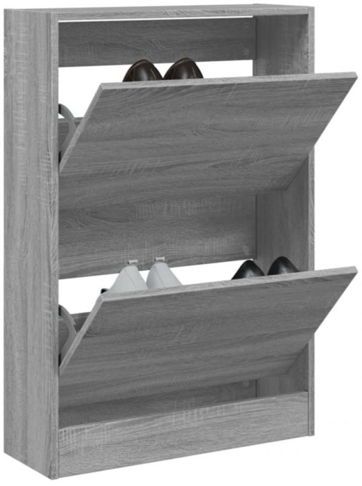 Schuhschrank Grau Sonoma 60x21x87,5 cm Holzwerkstoff Bild 1