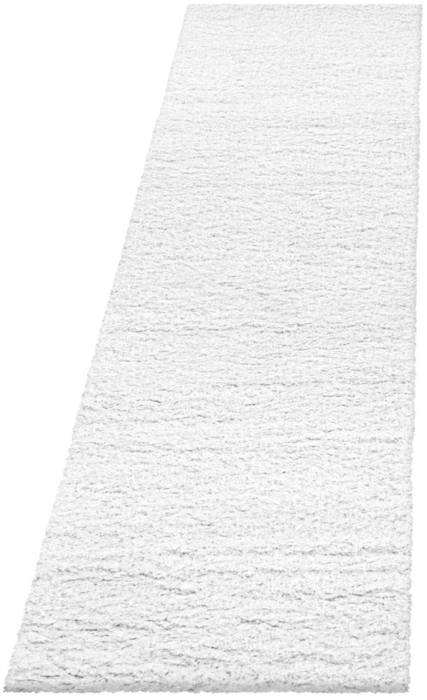 Hochflor Teppich Baquoa Läufer - 80x250 cm - Weiß Bild 1