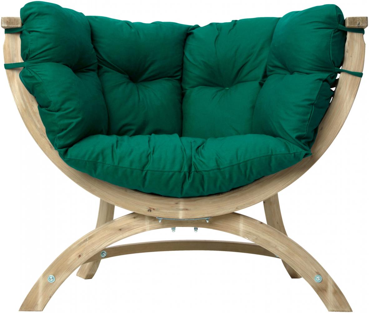 AMAZONAS Loungesessel Siena Uno Verde inkl. Sitzkissen ca. 118,5 x 93,5 x 58 cm für Haus und Garten Bild 1