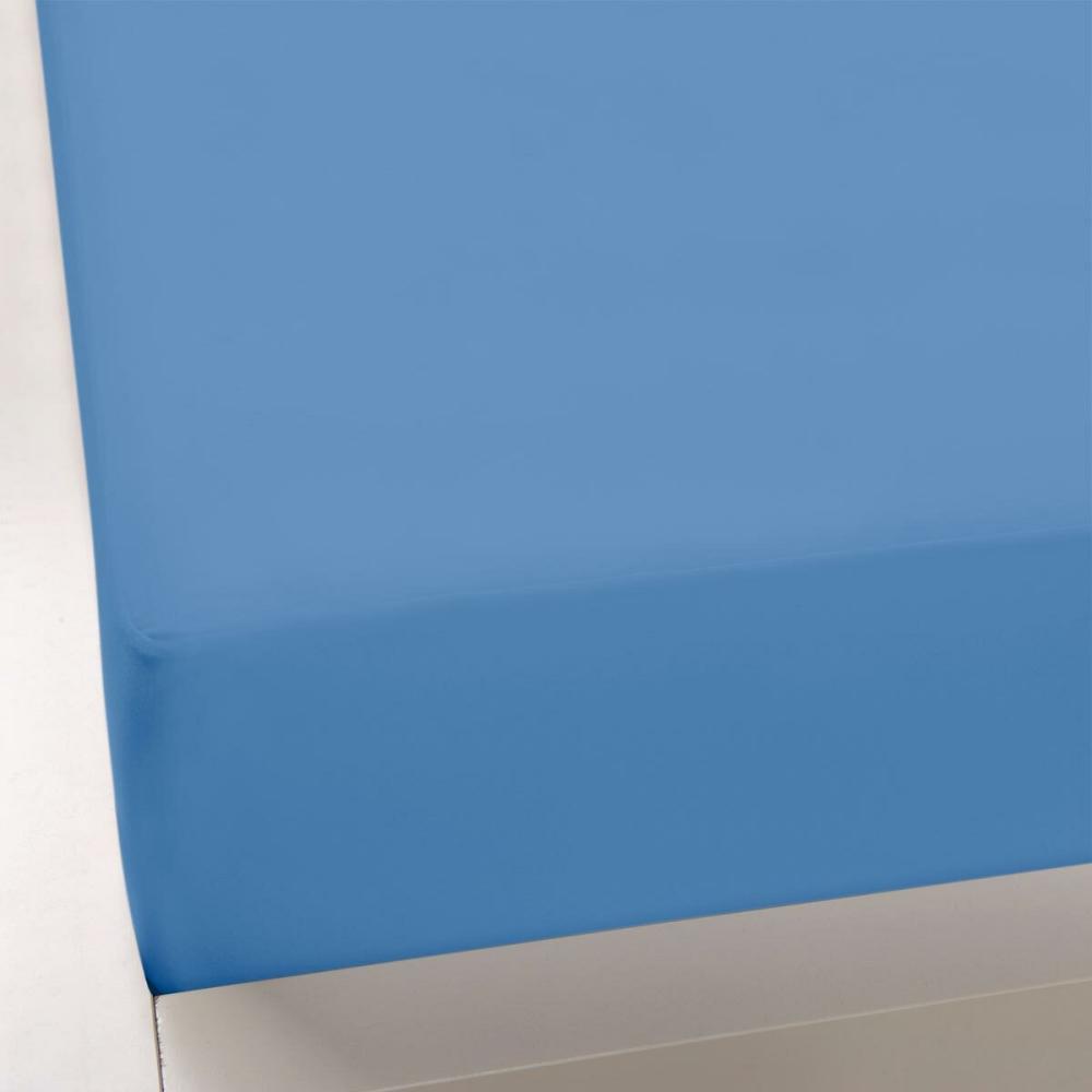 Formesse Jersey Spannbetttuch Bella Gracia|120x200 - 130x220 cm| azur Bild 1