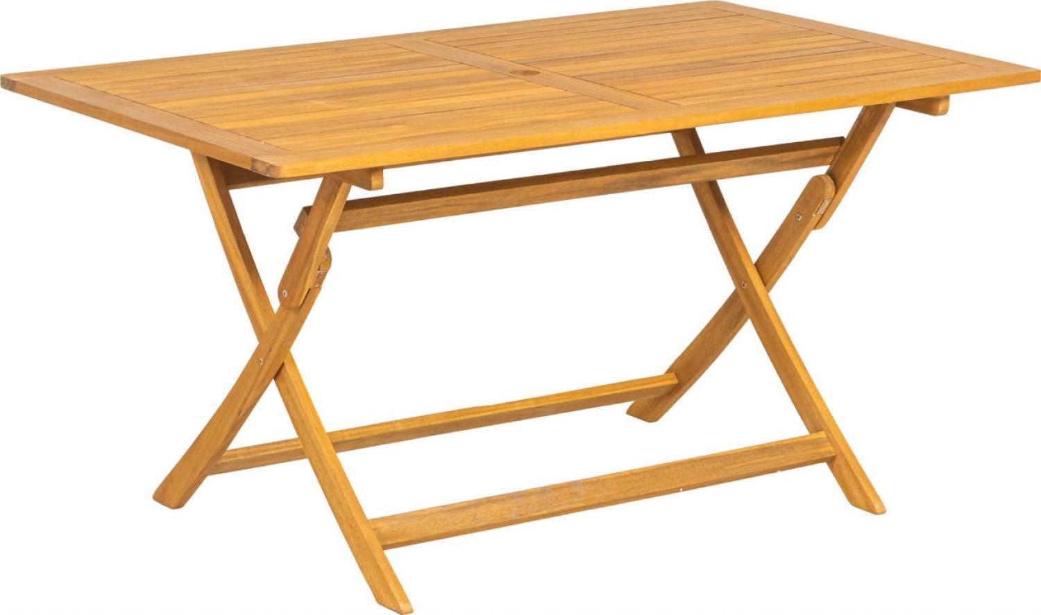 TrendLine Gartentisch Holz Tisch Ivalo 90x150cm Akazienholz Tisch Bild 1