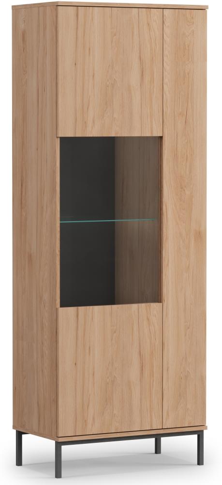 99rooms Uliveto Vitrine Natural Rockford Hickory mit LED-Beleuchtung Bild 1