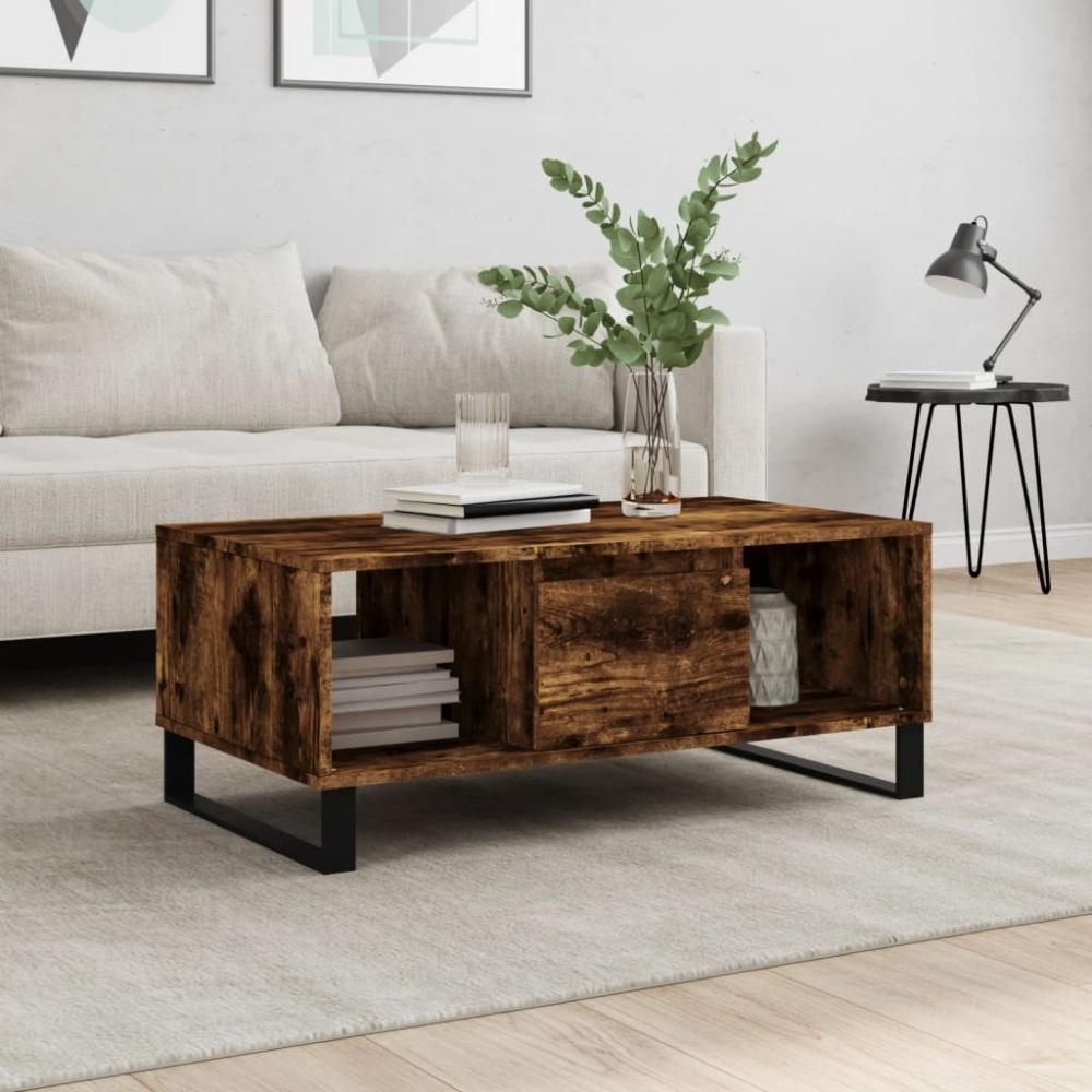 vidaXL Couchtisch Räuchereiche 90x50x36,5 cm Holzwerkstoff Bild 1