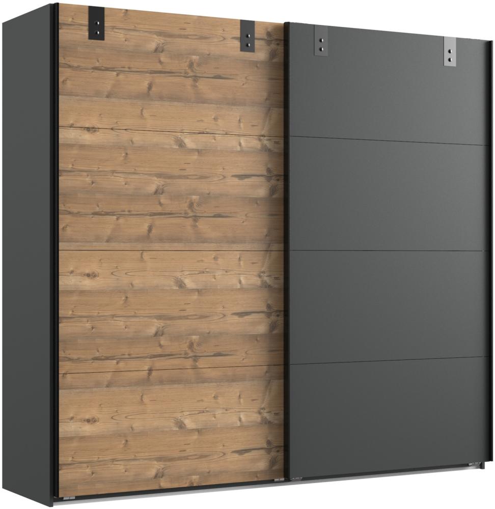 Kleiderschrank >Malmö< (B/H/T: 225x210x65 cm) in Graphit - 225x210x65cm (BxHxT) Bild 1