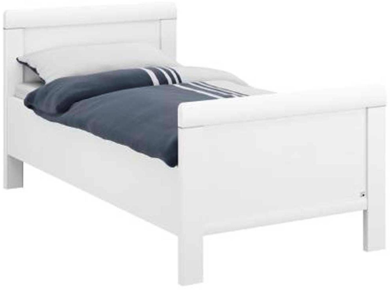 Komfortbett EVELYN Bett Einzelbett in weiß matt 90x200 cm Bild 1