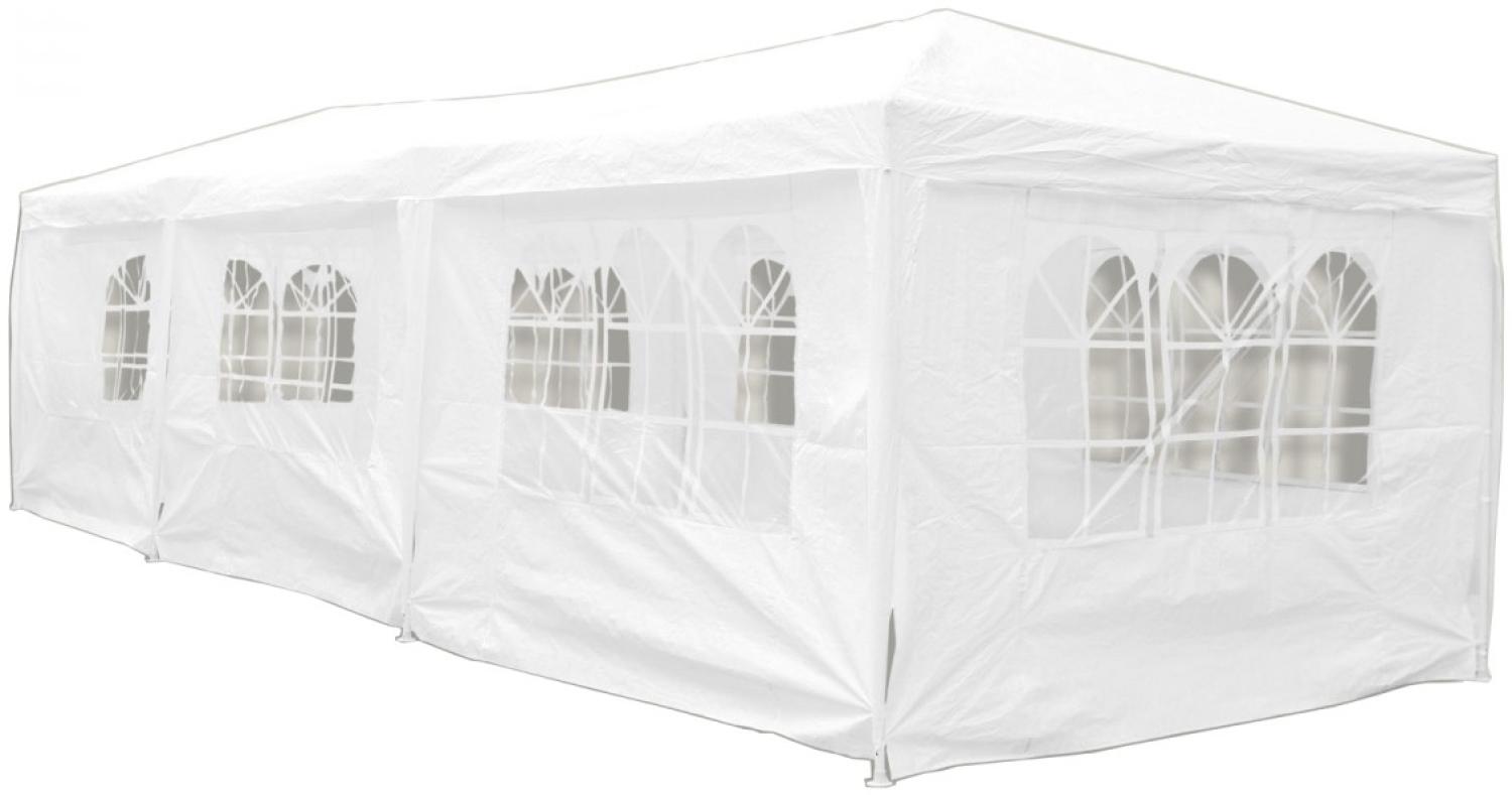 Pavillon/Partyzelt 3 x 9 m mit Seitenteilen weiß Bild 1