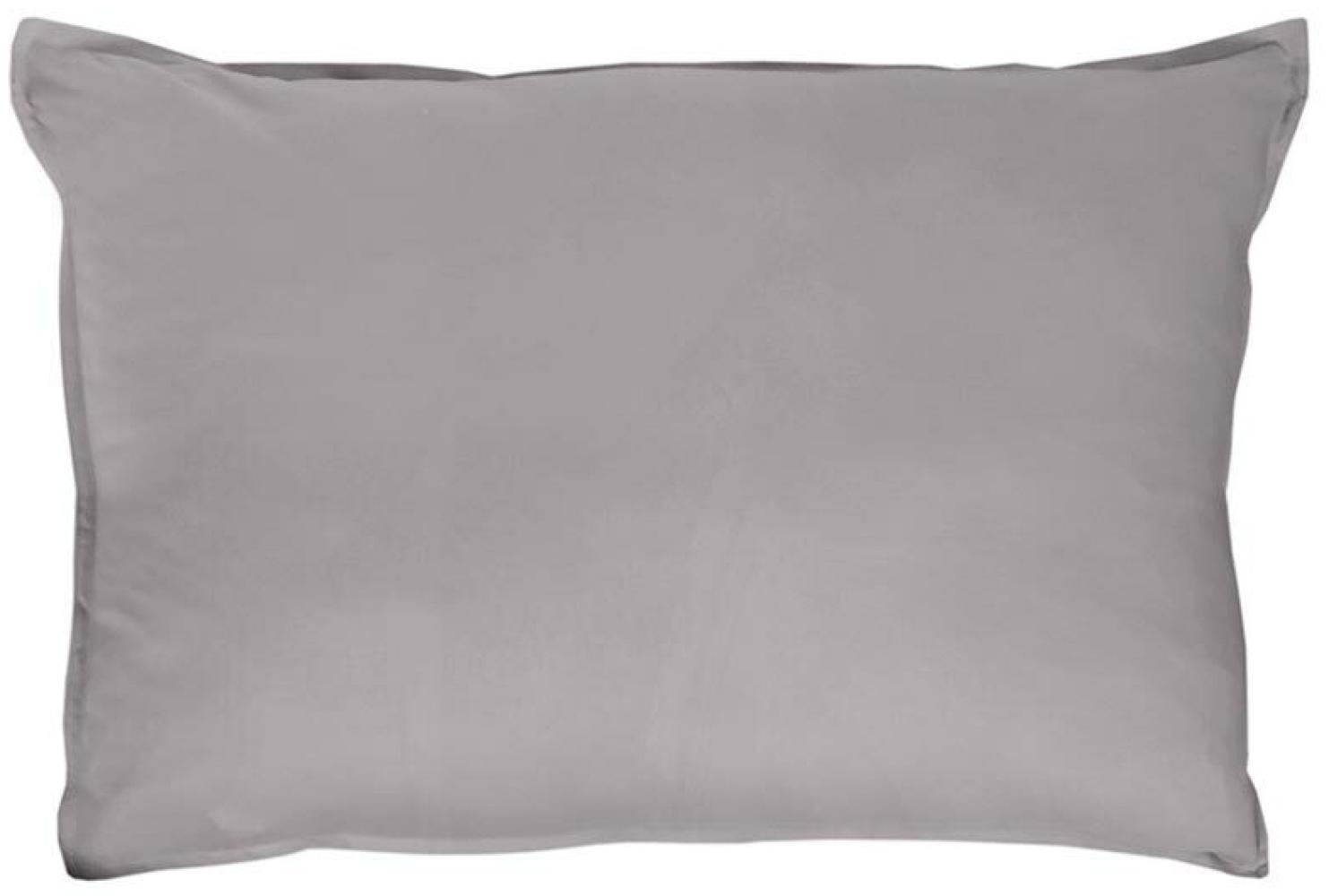 Traumschlaf Uni Single Jersey Kissenbezug Eschle 2-er Pack | 2x 40x60 cm | grey Bild 1