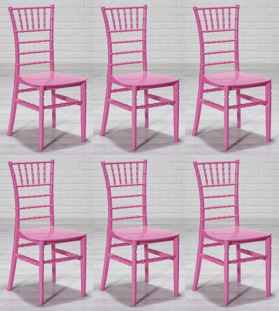 Casa Padrino Designer Acryl Stuhl Set Rosa 40 x 46 x H. 92,5 cm - Esszimmerstühle - Acryl Esszimmer Möbel Bild 1