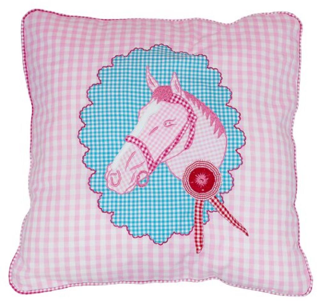Taftan 'Pferd' Kissenbezug rosa 50 x 50 cm, rosa Bild 1
