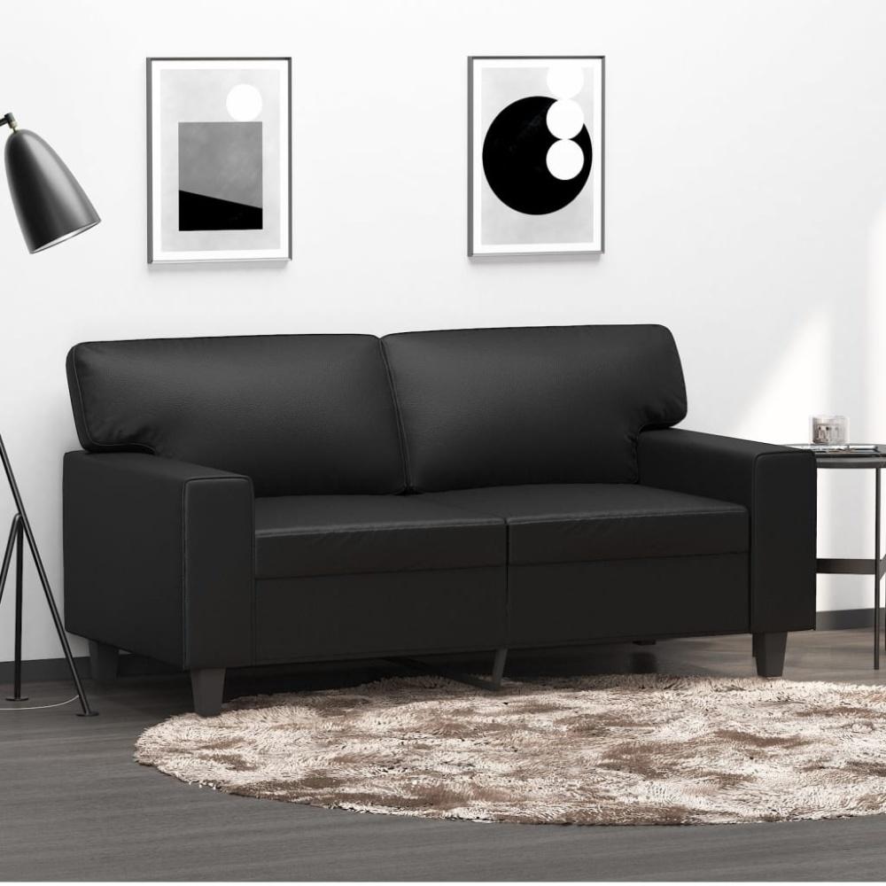 vidaXL 2-Sitzer-Sofa Schwarz 120 cm Kunstleder Bild 1