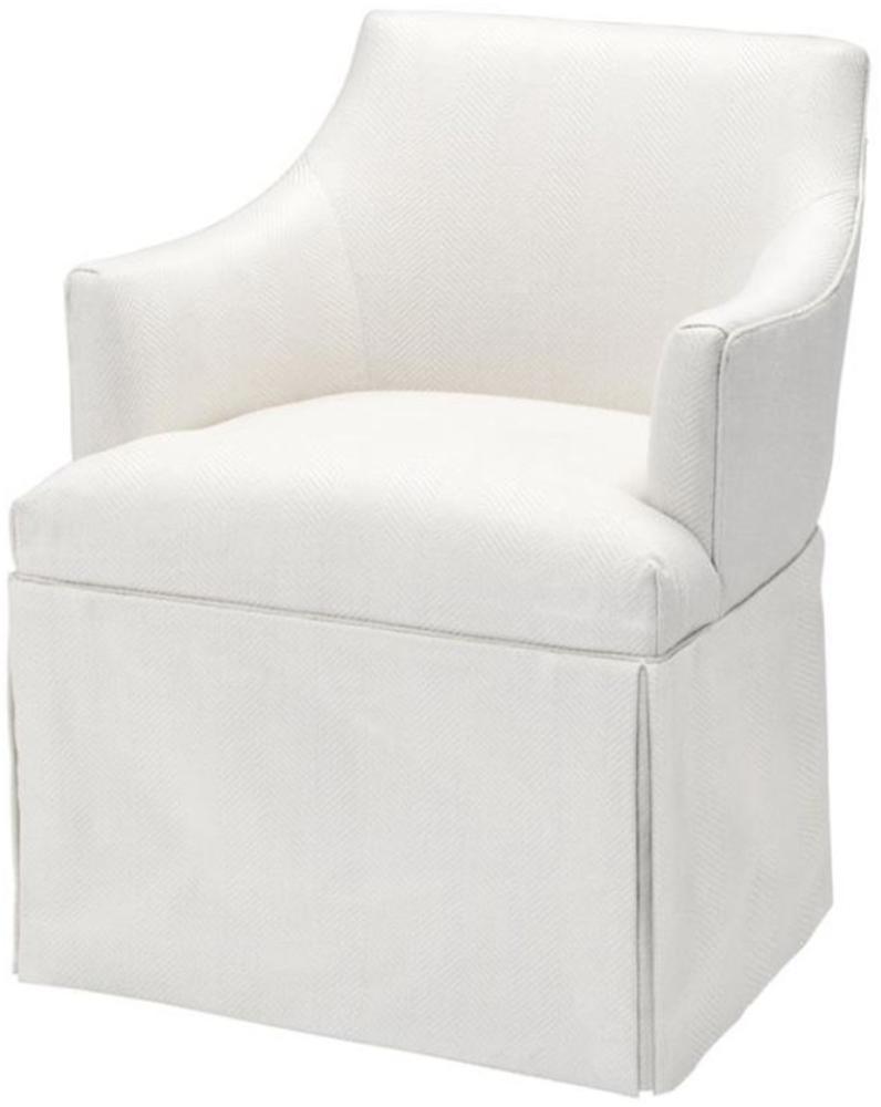 Casa Padrino Designer Sessel Weiß 63 x 63 x H. 81 cm - Luxus Kollektion Bild 1