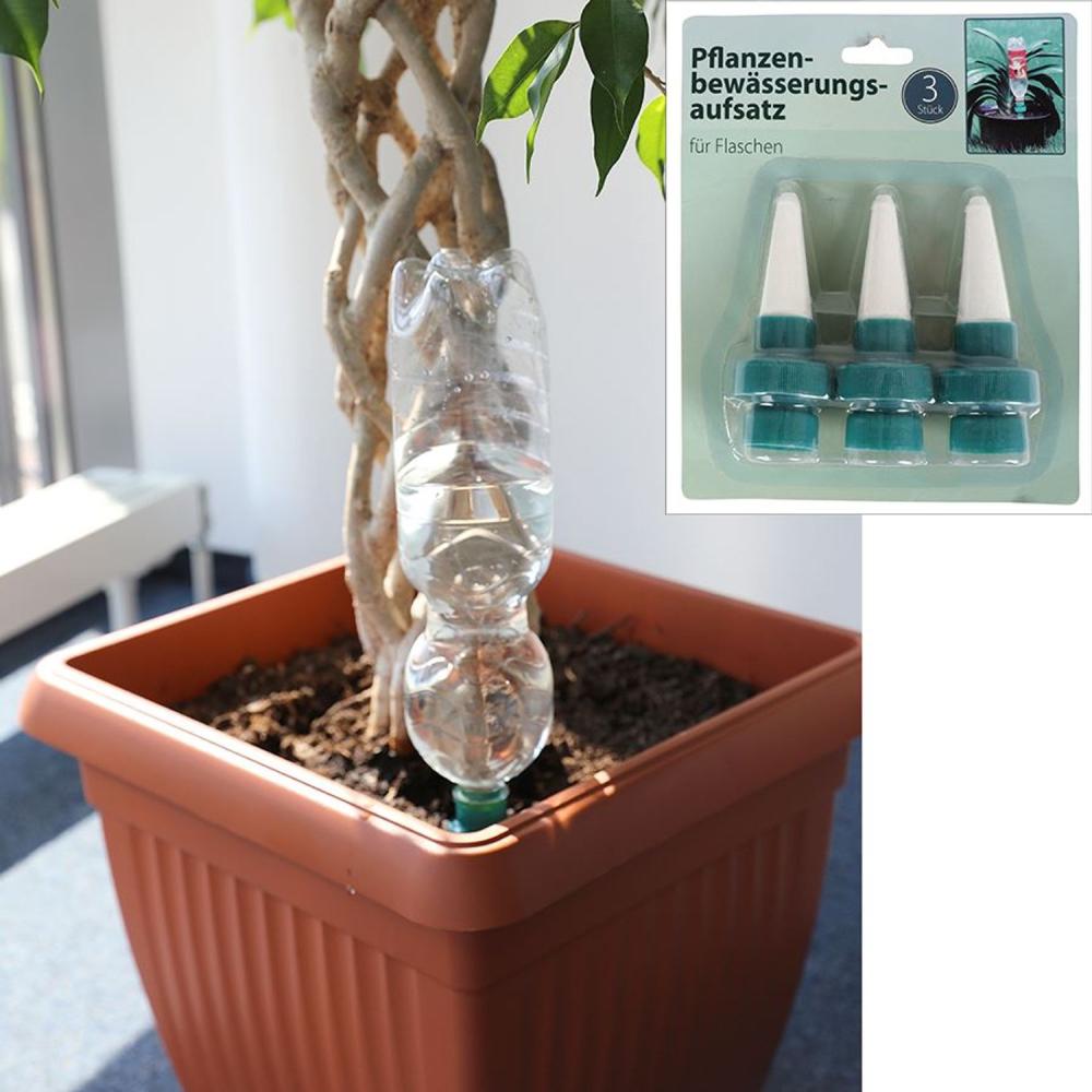BURI Pflanzenbewässerungsaufsatz 3er-Set Blumentopf Wasserspender Bewässerungssystem Bild 1