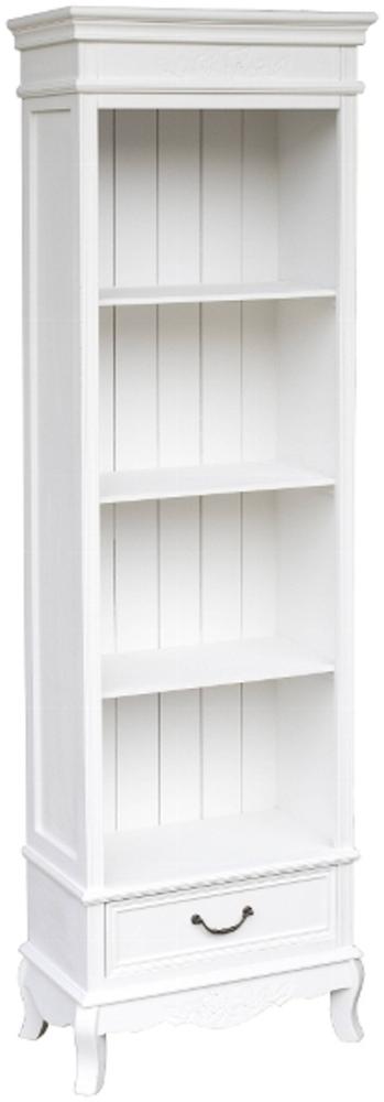 Casa Padrino Landhausstil Bücherschrank Weiß 53 x 30 x H. 178 cm - Landhausstil Möbel Bild 1