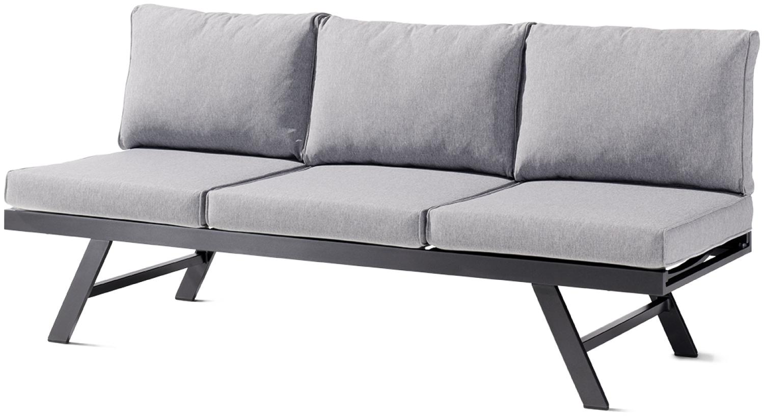 Sieger Auckland Lounge/Liege mit Polyesterbeschichtung, Aluminium Eisengrau 204 x 81 x 72 cm Bild 1