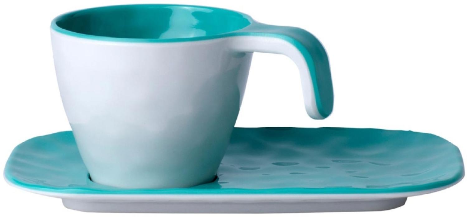 Espressotasse mit Unterteller - Harmony Acqua - Summer Edition einzeln Bild 1