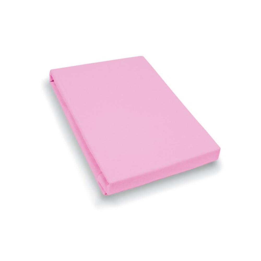 HAHN Jersey-Spannbettlaken für Kinderbett, 70x140 cm, rosa Bild 1