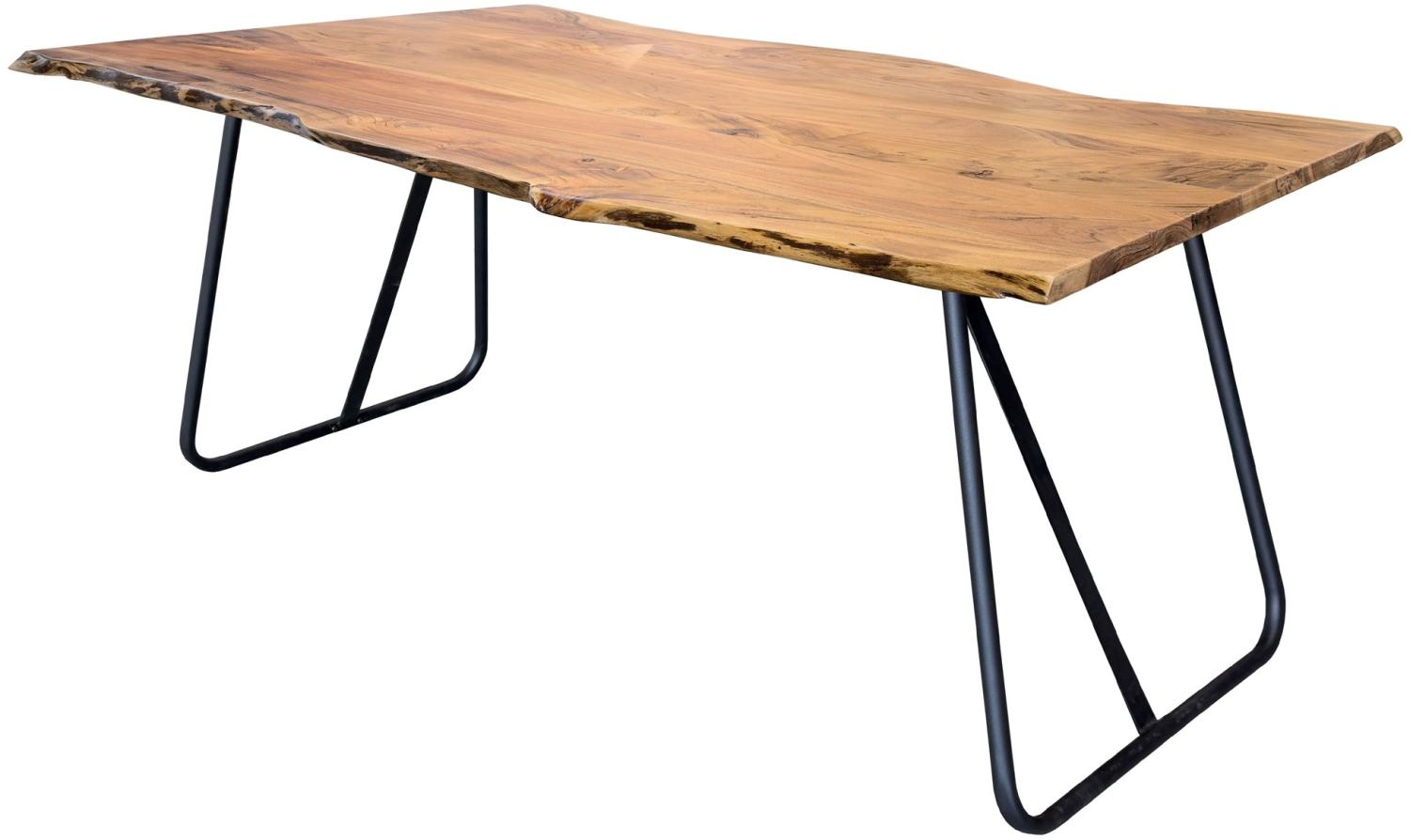 Baumtisch "Kanpur" 160x90cm Akazie & Eisen schwarz Bild 1
