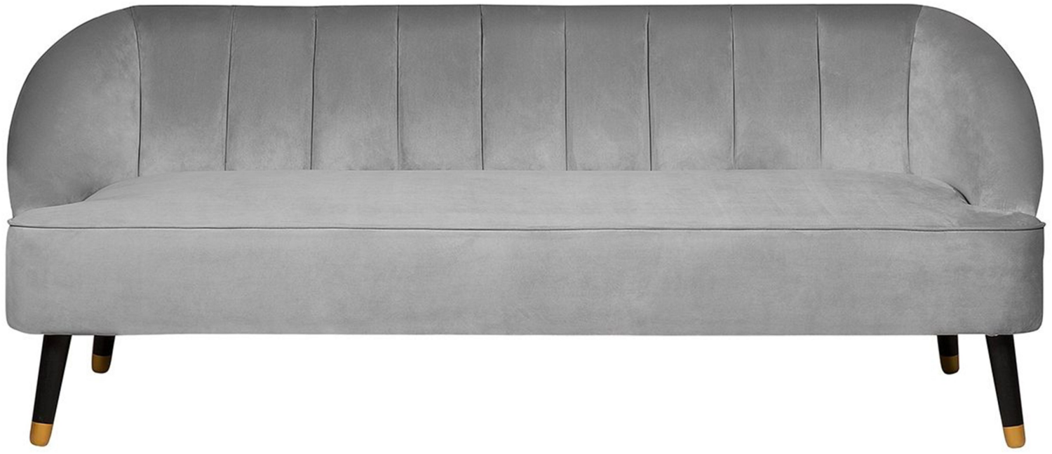 3-Sitzer Sofa Samtstoff hellgrau ALSVAG Bild 1
