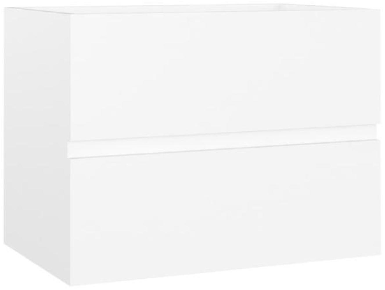 vidaXL Waschbeckenunterschrank Weiß 60x38,5x45 cm Spanplatte Bild 1