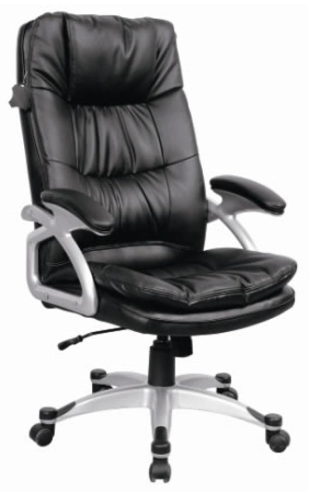 Drehstuhl Oxfort Chefsessel Bürostuhl Lederfaserbezug schwarz Bild 1