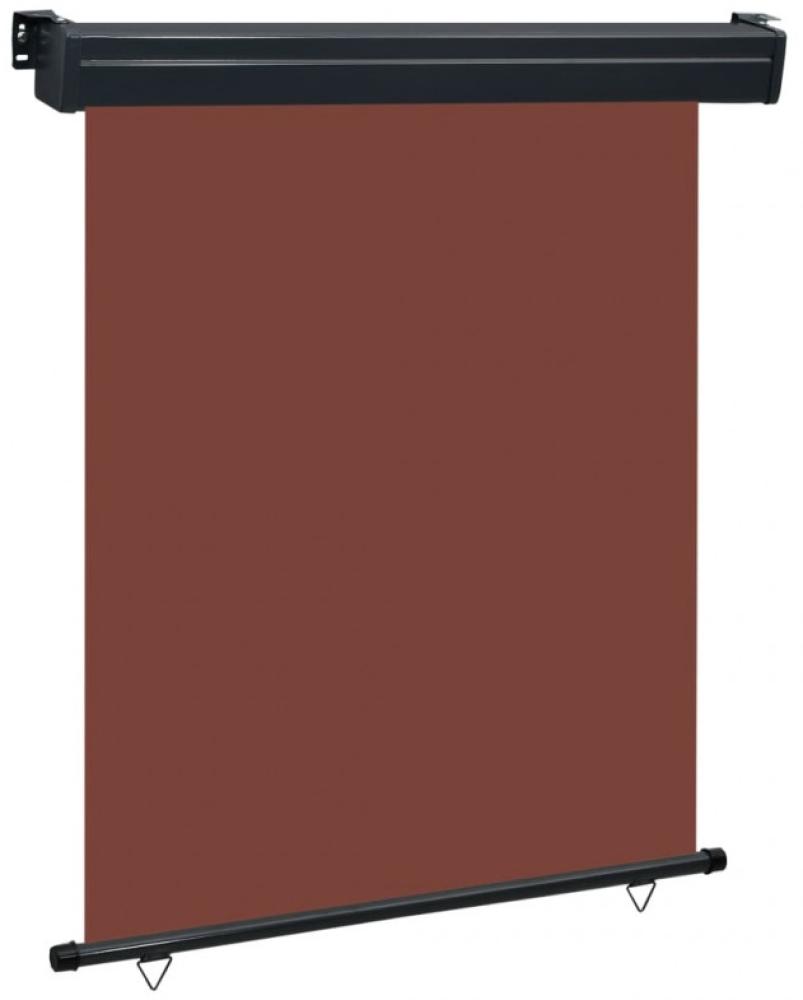 Balkon-Seitenmarkise 140 × 250 cm Braun Bild 1