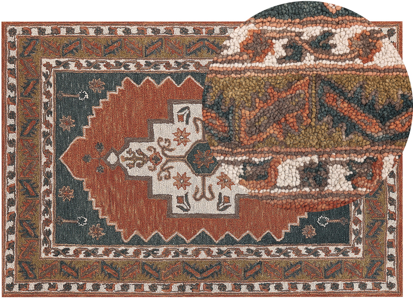 Teppich Wolle bunt 140 x 200 cm GELINKAYA Bild 1