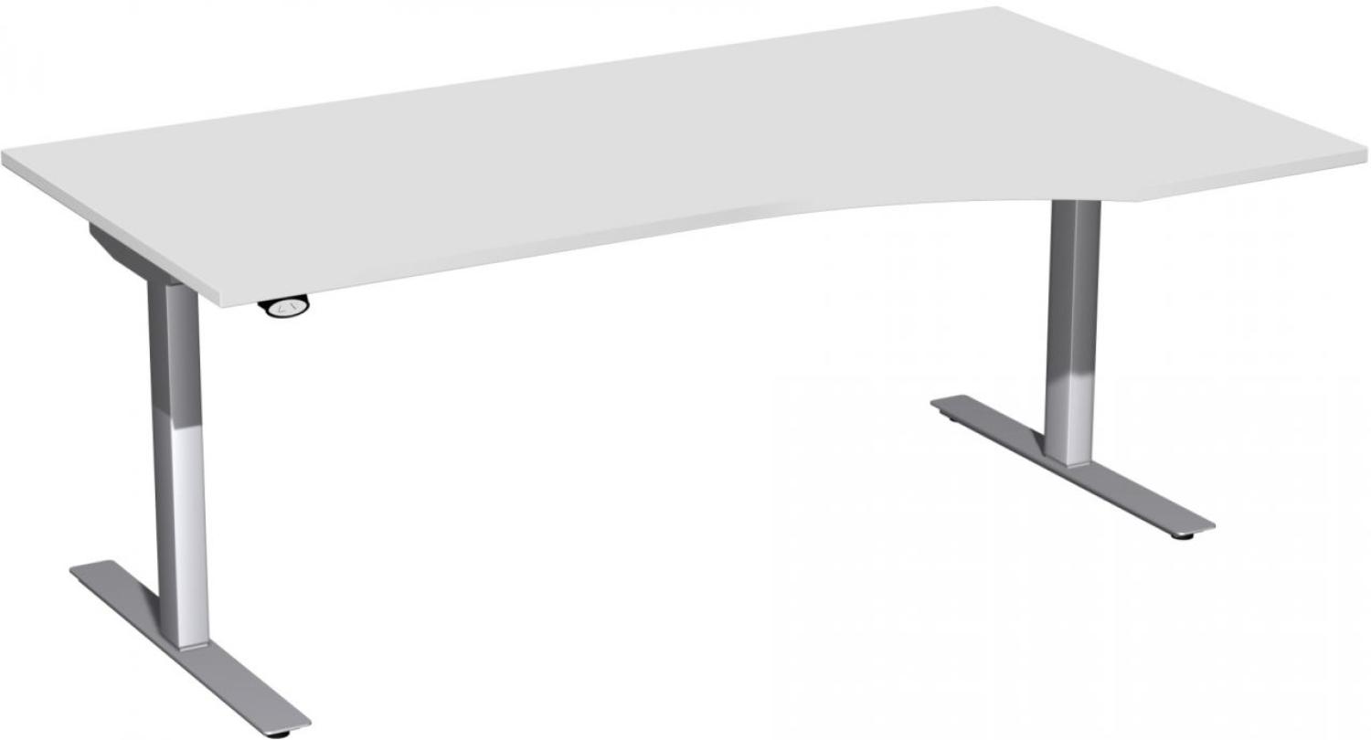 Elektro-Hubtisch 'Flex' rechts, höhenverstellbar, 180x100x68-116cm, Lichtgrau / Silber Bild 1