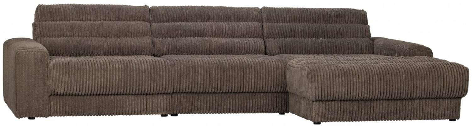 Longchair-Sofa Date Rechts - Ribcord Mud Bild 1