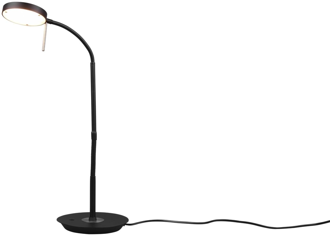 LED Schreibtischleuchte MONZA dimmbar mit Flexarm, Höhe 57cm, Schwarz Bild 1