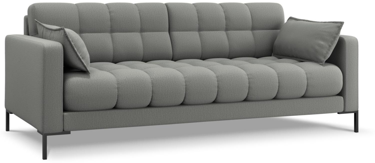 Micadoni 4-Sitzer Sofa Mamaia | Bezug Grey | Beinfarbe Black Metal Bild 1
