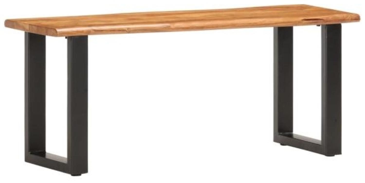 vidaXL Sitzbank mit Naturkanten 110 cm Akazie Massivholz und Stahl Bild 1