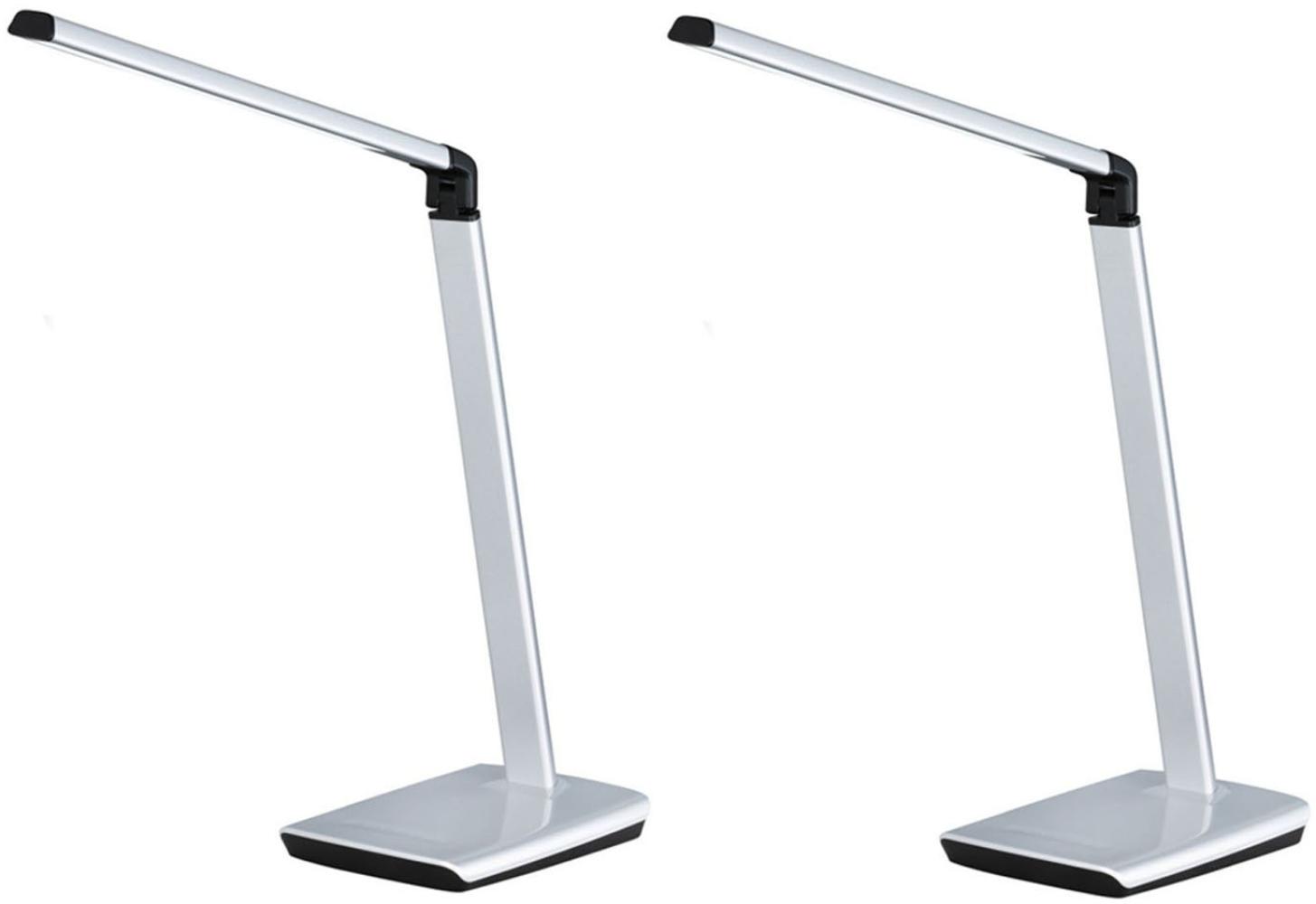 Schreibtischlampen 2er SET Silber LED dimmbar - Tageslichtlampen Büro Bild 1