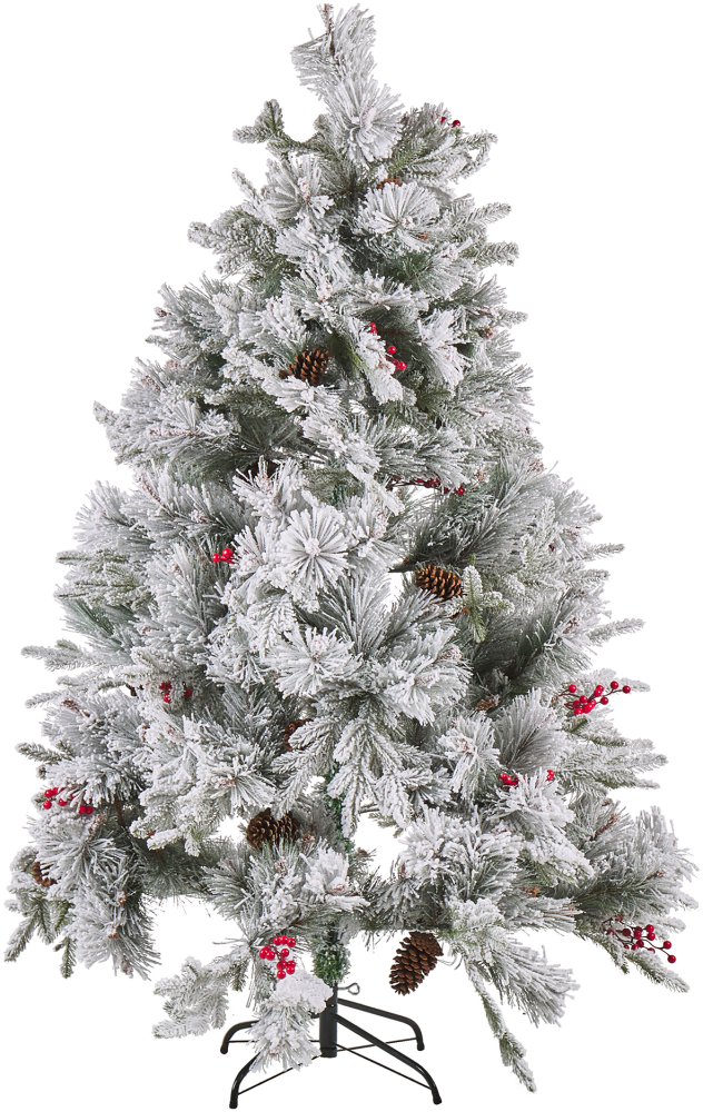 Künstlicher Weihnachtsbaum schneebedeckt 180 cm weiß MASALA Bild 1