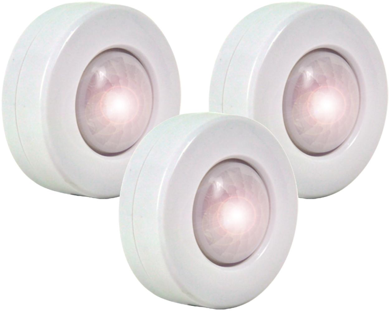 3er-SET LED Nachtlichter mit Bewegungsmelder, Orientierungslicht Schranklicht Bild 1