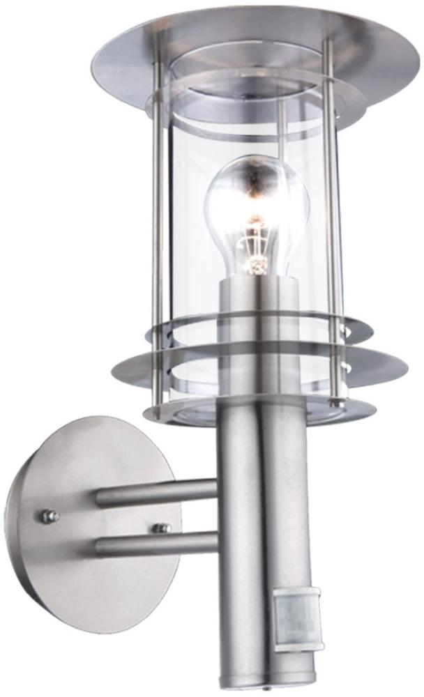 Wandlampe, Edelstahl, Bewegungsmelder, H 36 cm, MIAMI Bild 1