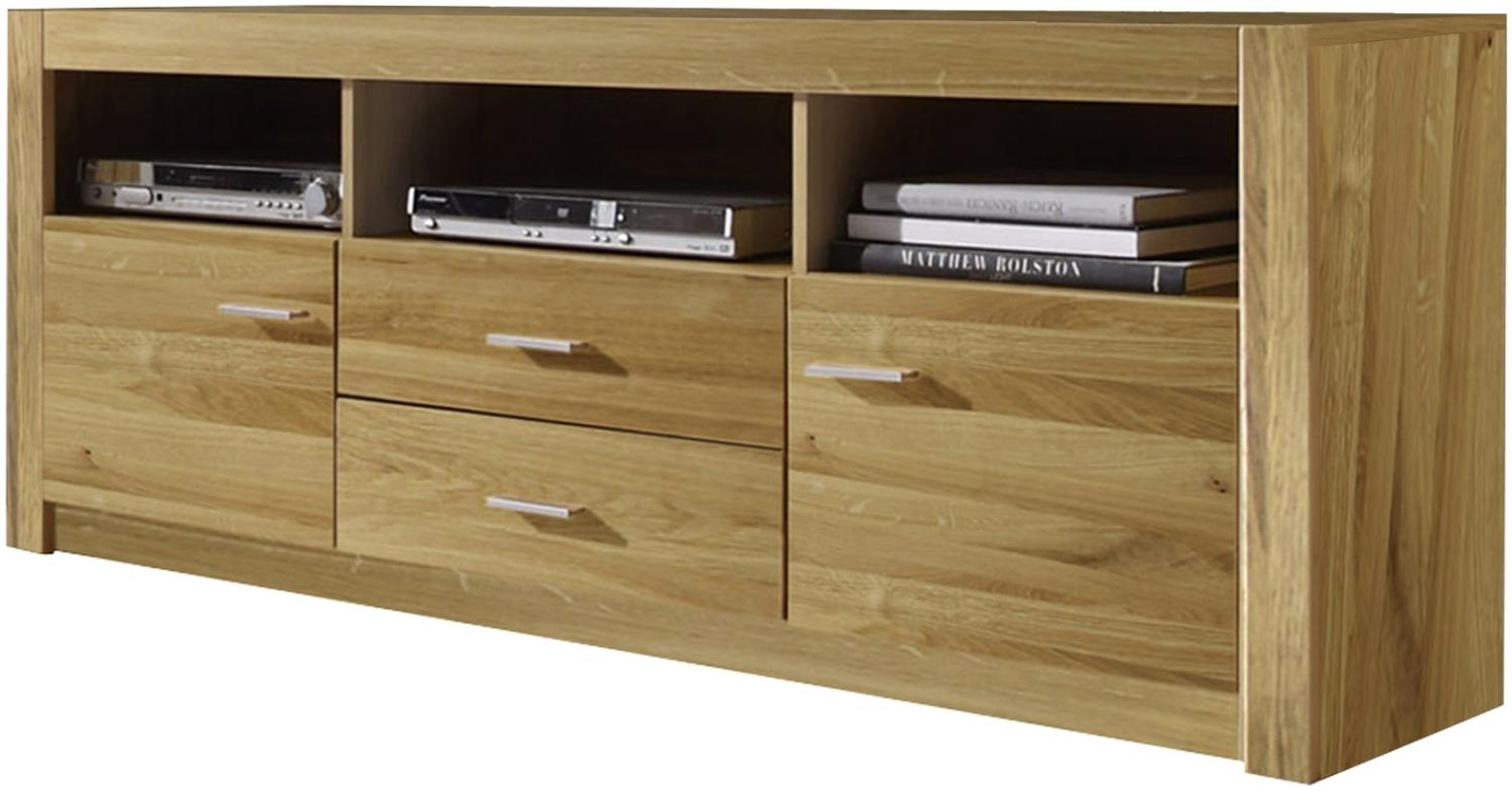 TV-Unterteil Janel 163x61x47 Lowboard Wild Eiche/Asteiche massiv geölt 10061 Bild 1