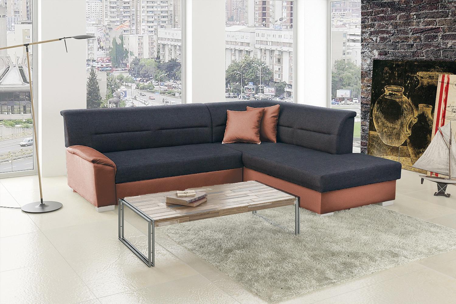 Wohnideebilder Bergen Braun Ecksofas & Eckcouches BR02 Bild 1