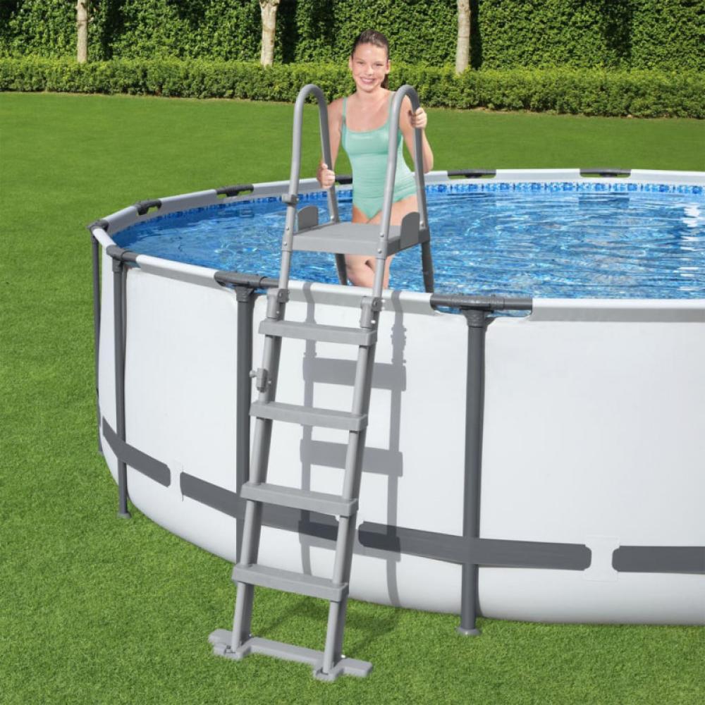 Bestway Pool-Sicherheitsleiter mit 4 Stufen Flowclear 132 cm Bild 1