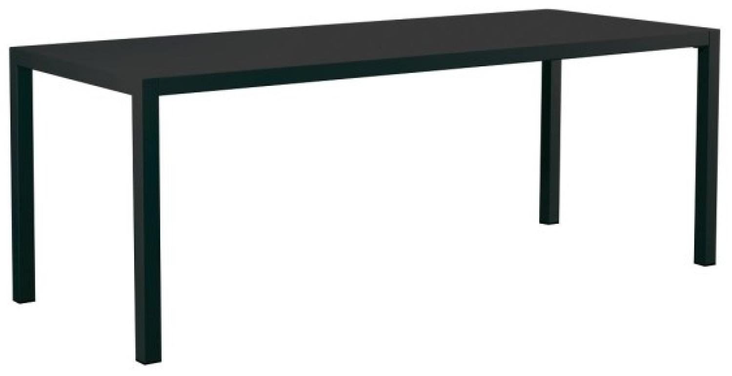 Großer Esstisch Quatris 200x80x75 cm schwarz Bild 1