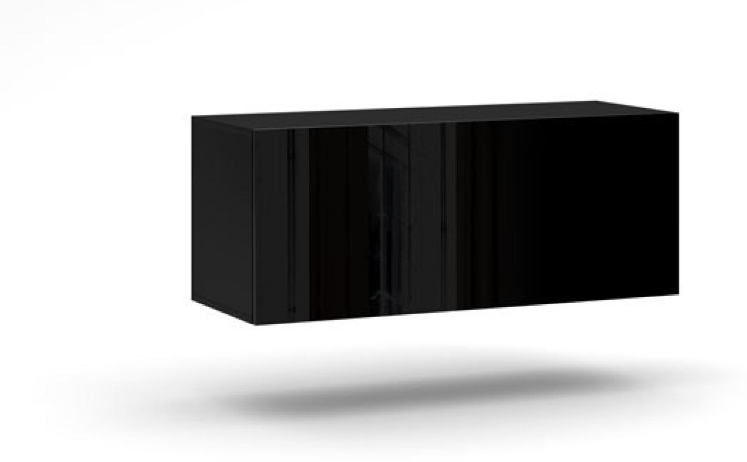 Lowboard "Vivo" TV-Unterschrank 100cm schwarz Hochglanz Bild 1
