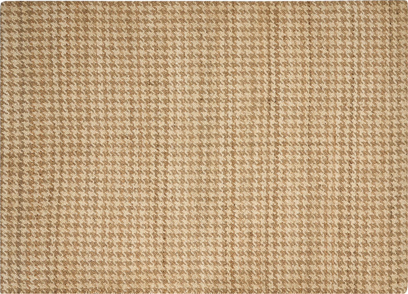 Teppich Jute beige 160 x 230 cm kariertes Muster Kurzflor ARAPTEPE Bild 1
