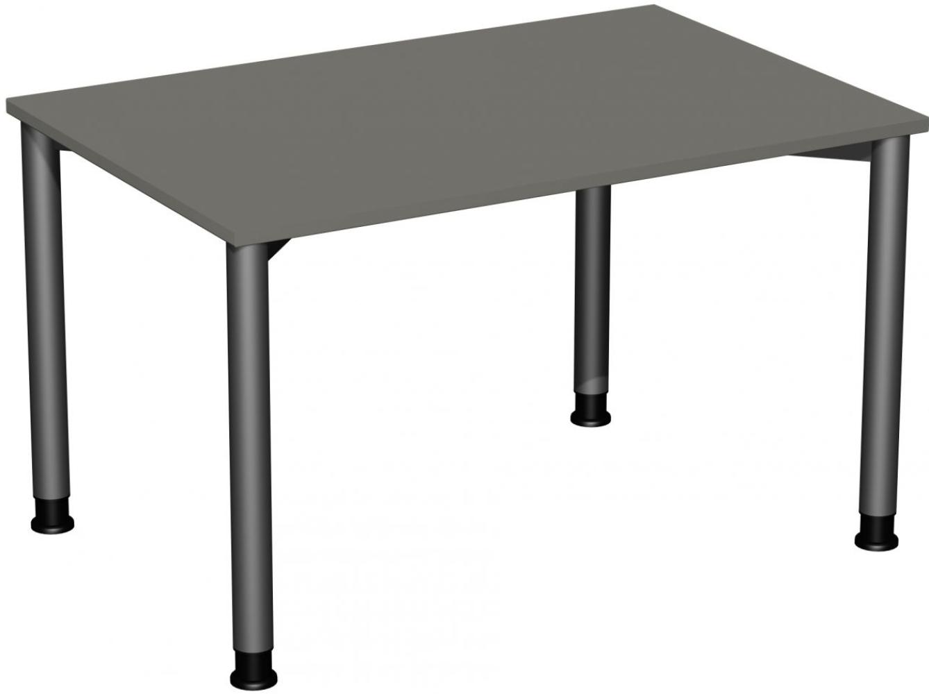 Schreibtisch '4 Fuß Flex' höhenverstellbar, 120x80cm, Graphit / Anthrazit Bild 1