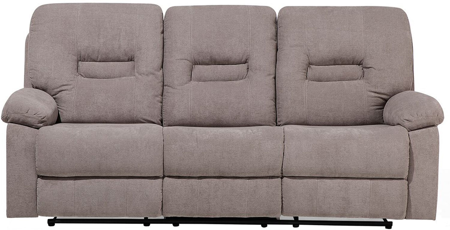 3-Sitzer Sofa Polsterbezug taupe verstellbar BERGEN Bild 1