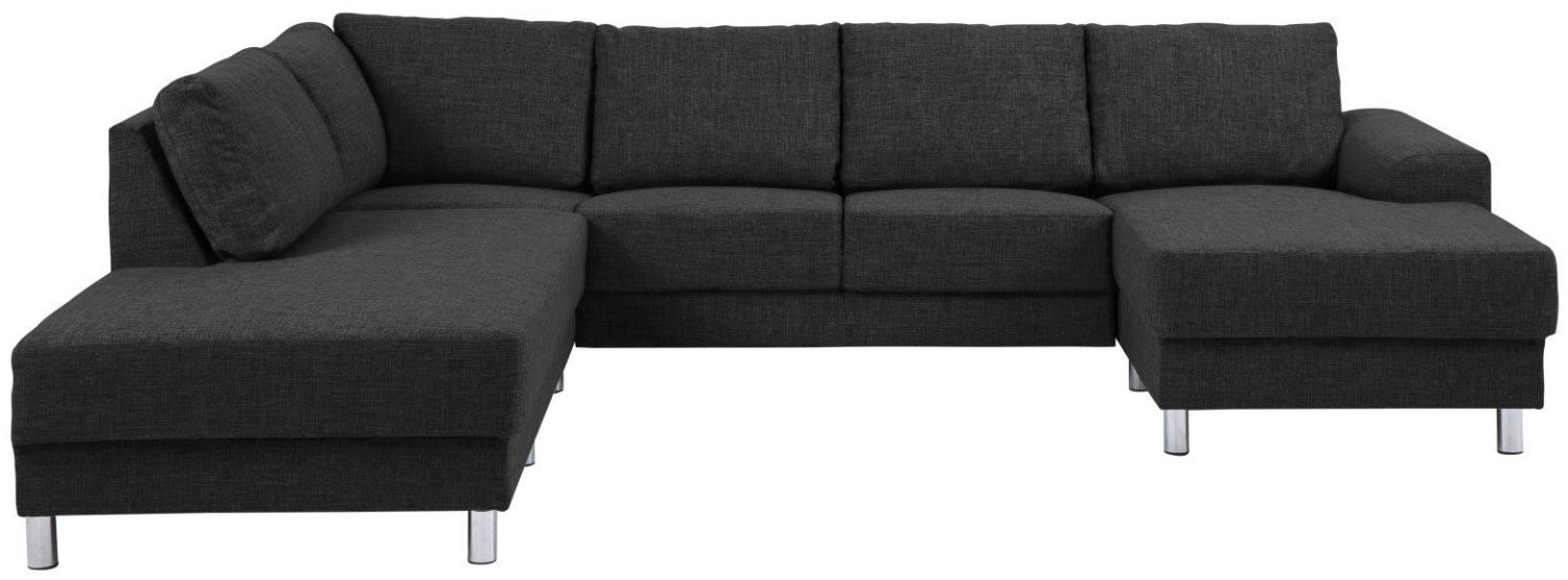PKline Sofa in anthrazit Couch Möbel Chaiselounge Wohnlandschaft links Bild 1