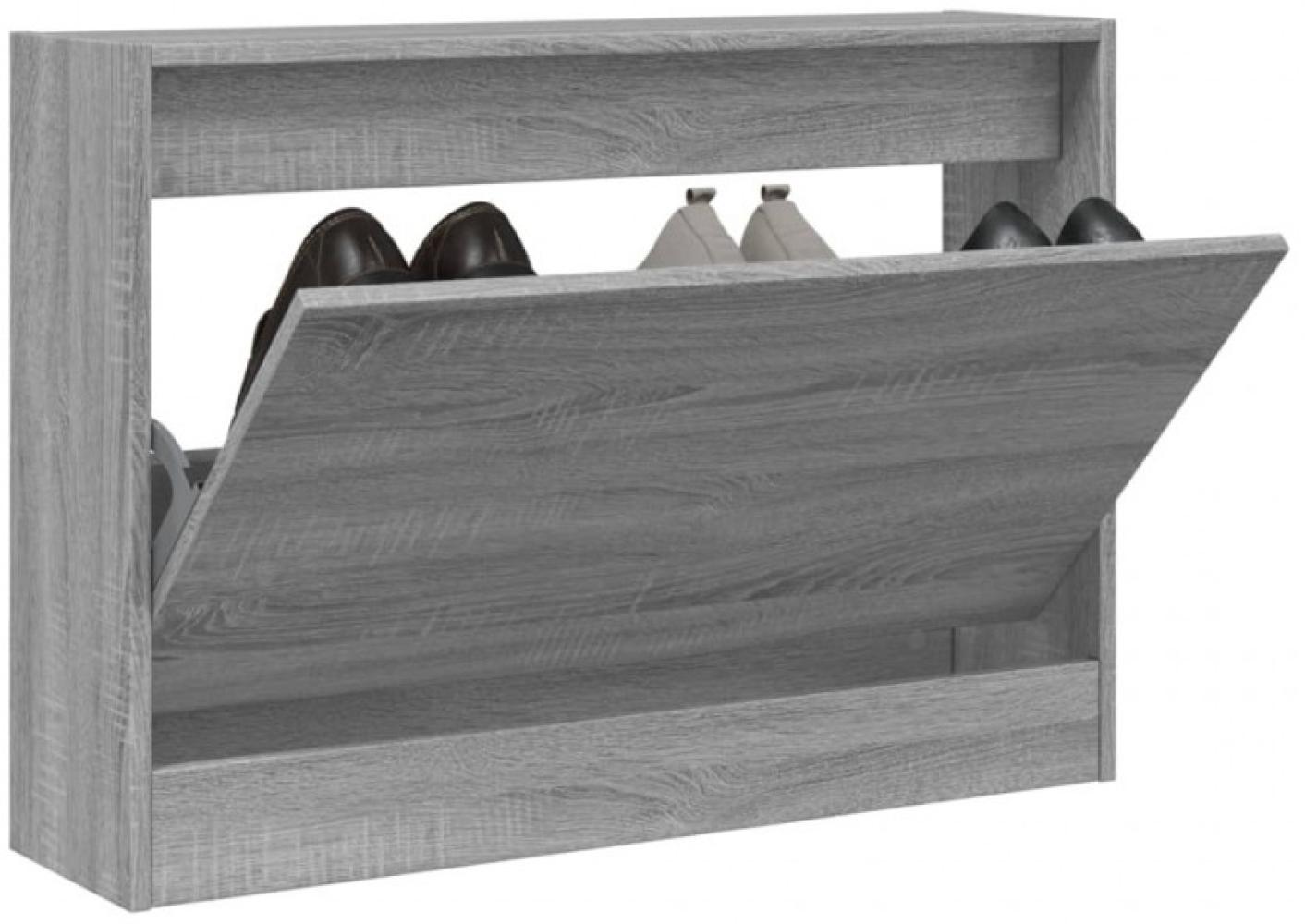 Schuhschrank Grau Sonoma 80x21x57 cm Holzwerkstoff Bild 1
