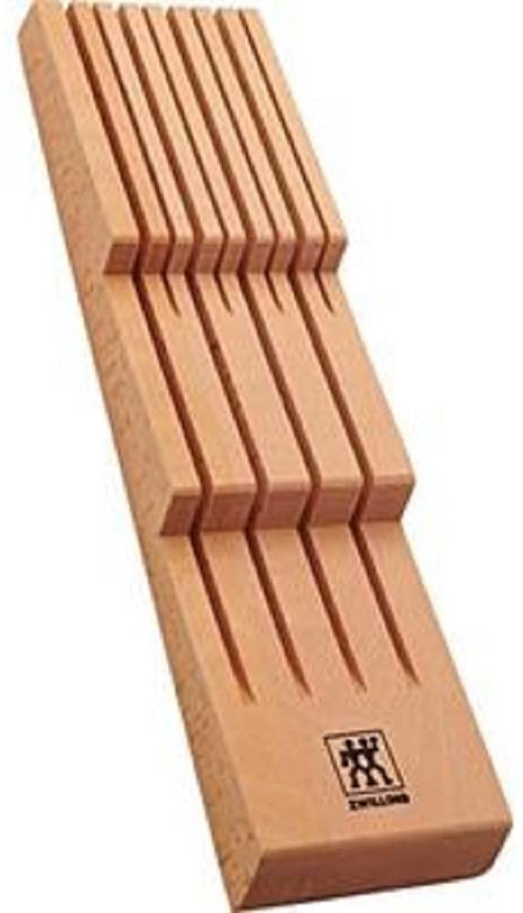 ZWILLING Messerhalter für Schubladen, Schubladen-Einsatz, Für 8 Messer, 41 x 10,8 x 4,8 cm, Holz Bild 1