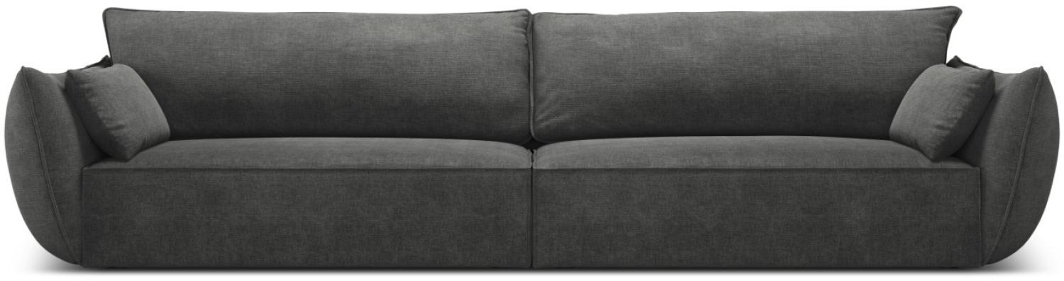 Micadoni 4-Sitzer Sofa Kaelle | Bezug Dark Grey | Beinfarbe Black Plastic Bild 1