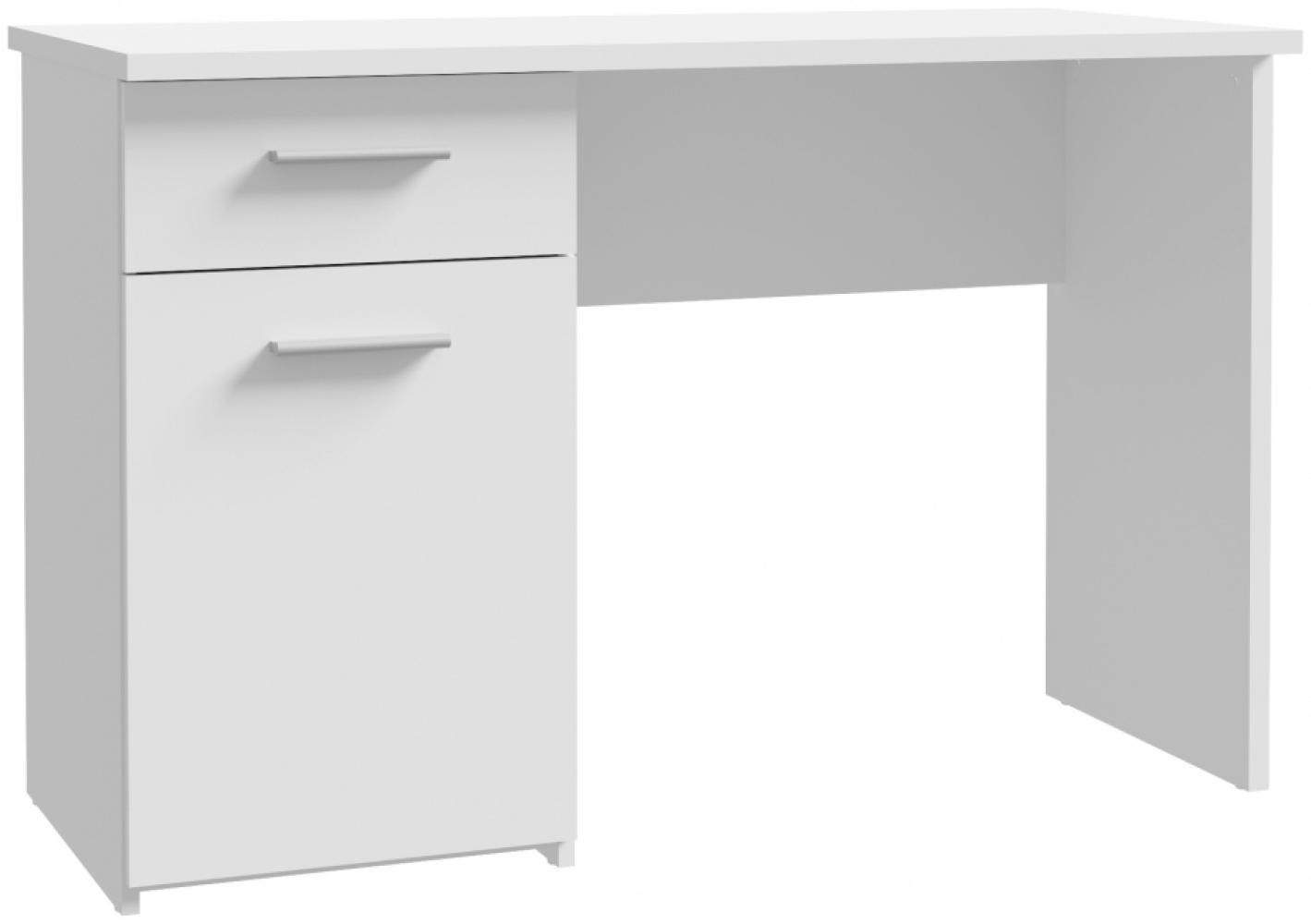 Schreibtisch METAMEA Weiß Arbeitstisch ca. 110 x 72 x 52 cm 1 Türe / 1 Schublade Bild 1